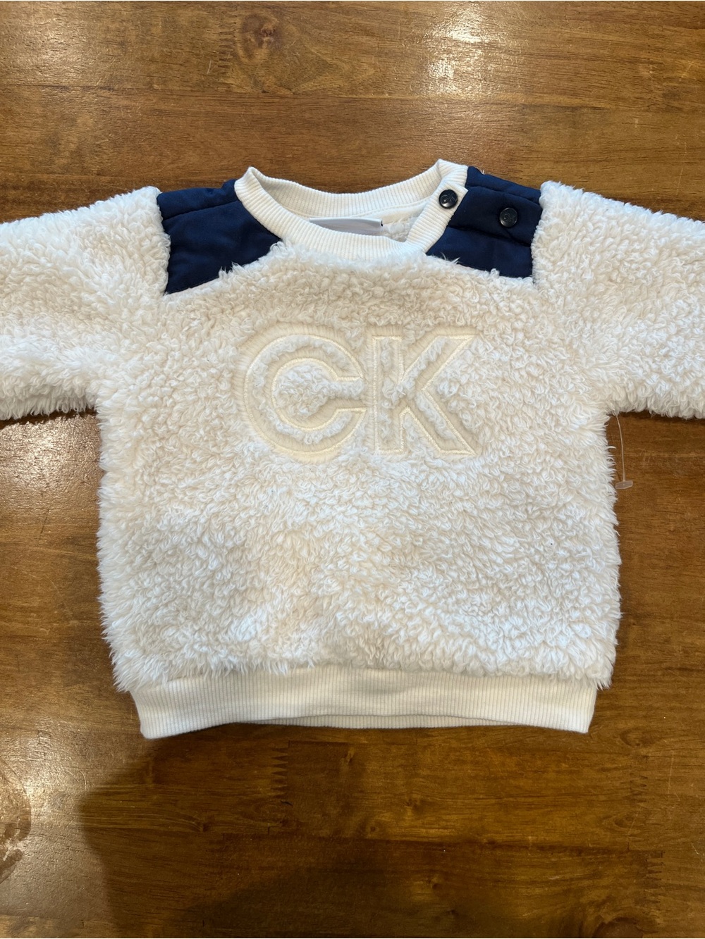 Calvin Klein Faux Fur Baby Sweater 6-9 Months